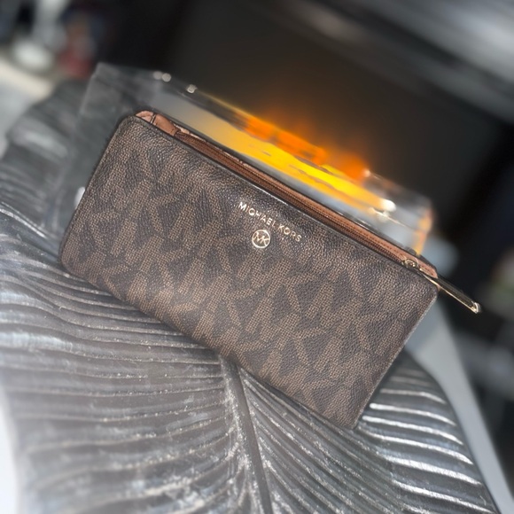 Michael Kors Handbags - Michael Kors Brown Monogram Wallet